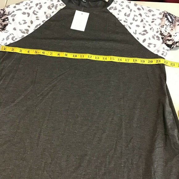 Amasoo Women's Black Short Sleeve Round Neck Tunic T Shirt Top Size Large - Picture 6 of 11